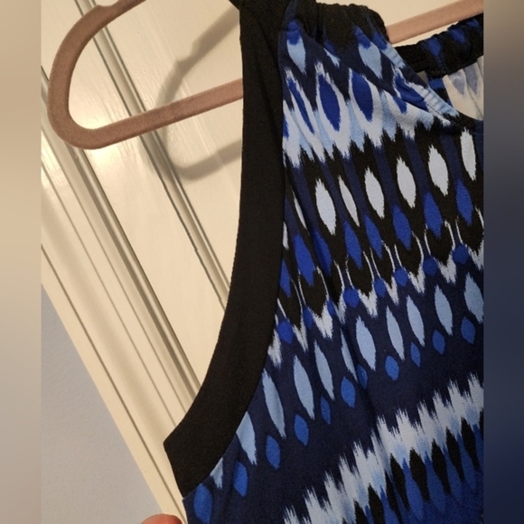 Apt. 9 Amazing Super cute flattering unique slleveless blue shift dress. XL - Picture 4 of 13